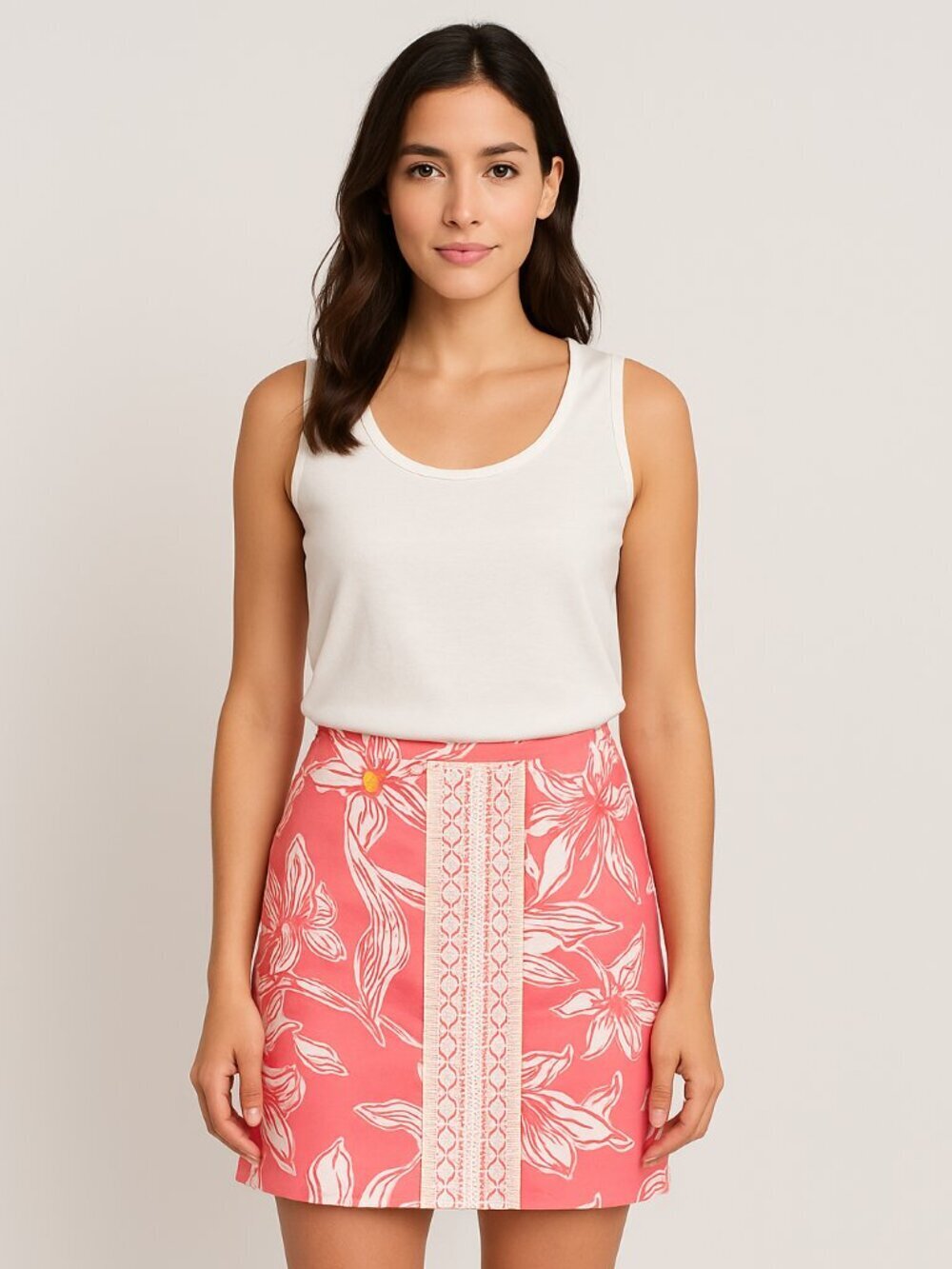 Lilly Pulitzer Roslyn Skirt 2 Pink Salmon Glamorous Life Lace
